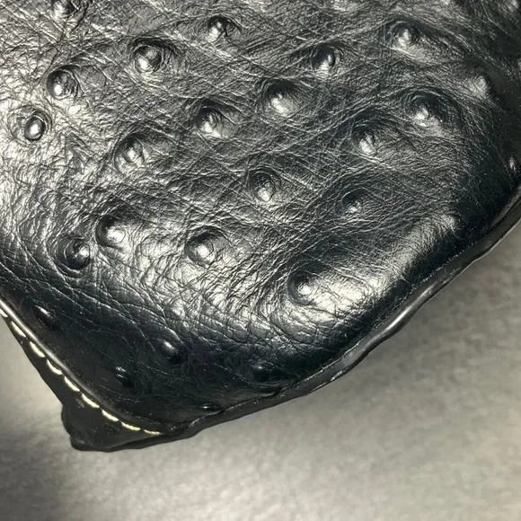 Dooney & Bourke Ostrich Leather Cooper Hobo Purse - Picture 10 of 16